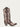 WOMENS WHITE FLORAL EMBROIDERY AND CRYSTALS BROWN COWBOY BOOT-a3572