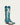 WOMENS WHITE FLORAL EMBROIDERY WITH CRYSTALS NAVY BLUE SNIP TOE COWBOY BOOT-A4361