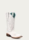 WOMENS EMBROIDERY WHITE SQUARE TOE COWBOY BOOT-Z5183