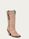 WOMENS SAND LAMB POINTED TOE COWBOY BOOT-Z5203