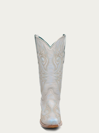 Z5505 - WOMEN'S WHITE EMBROIDERY SNIP TOE COWBOY BOOT – Corral