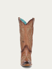 Z5506 - WOMEN'S SHEDRON FLAMES EMBROIDERY SNIP TOE COWBOY BOOT