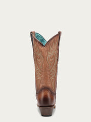 Z5506 - WOMEN'S SHEDRON FLAMES EMBROIDERY SNIP TOE COWBOY BOOT