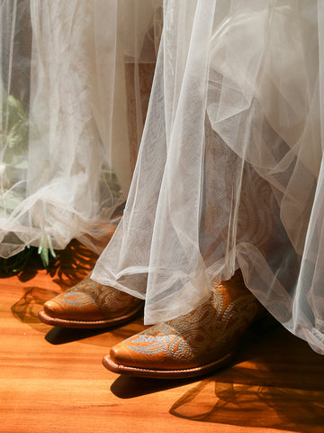 light blue chiffon dress with sleeves STRAW-BLUE LUMINESCENT EMBROIDERY womens boots C4144 – Corral Boot Company  LLC