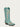Turquoise snip toe boots white embroidery side view 